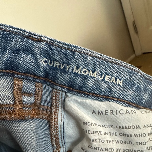 American Eagle Women’s Distressed Curvy Mom Jeans - Picture 3 of 9